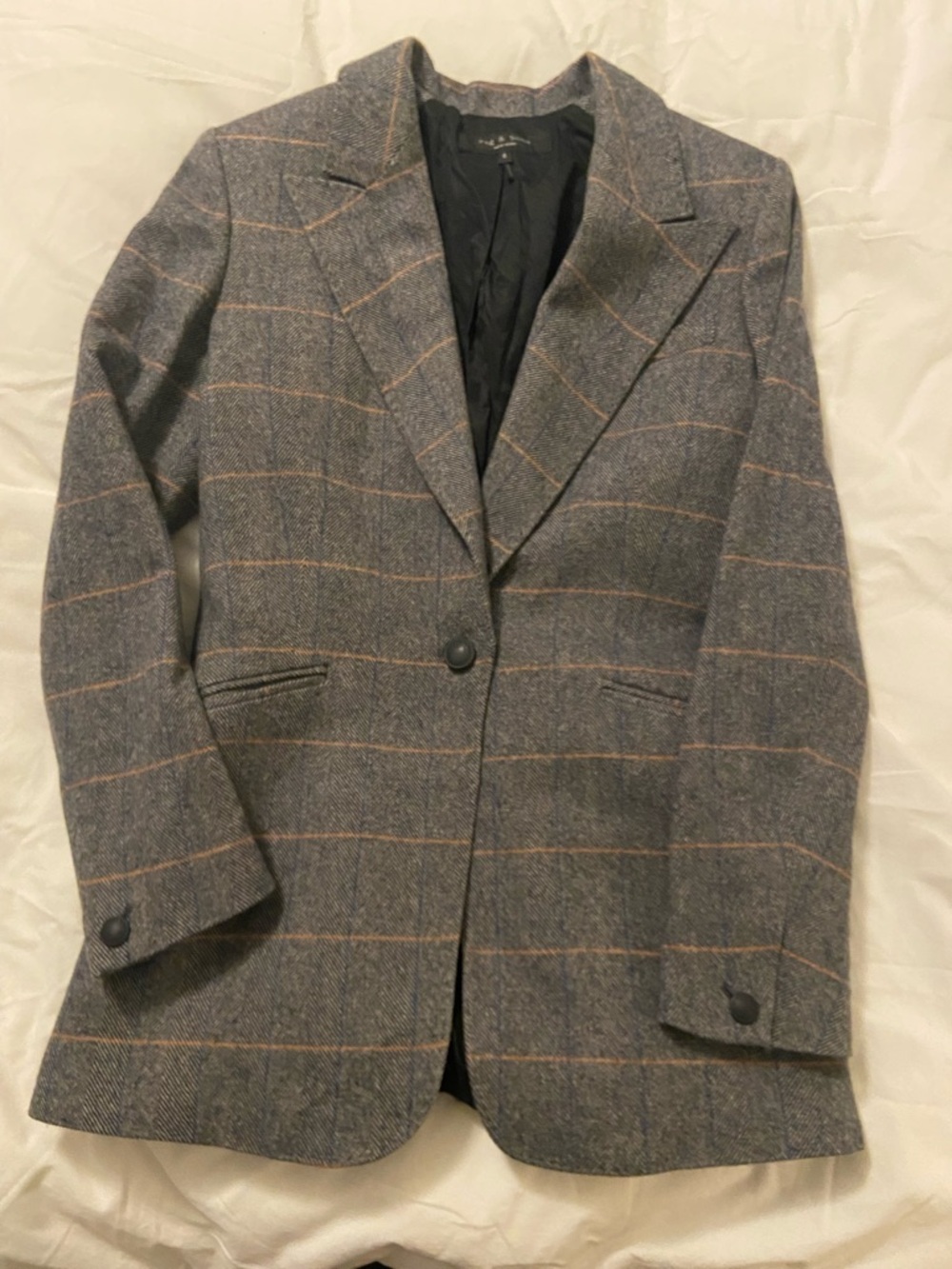 Rag & Bone Annie Plaid Houndstooth Blazer